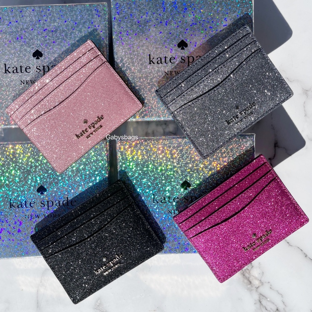 Glitter💕♠️Kate Spade Cardholder NEWINBOX - Picture 3 of 7